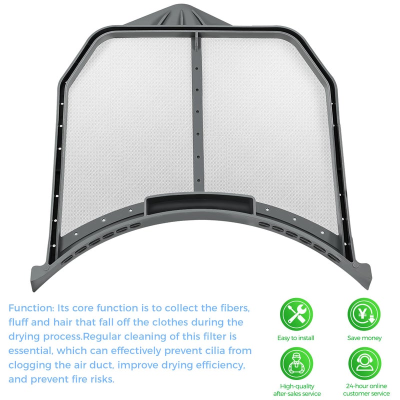 Romalon Upgraded W10516085 Dryer Lint Filter W11758174 For Whirlpool Dryer Lint Trap Filter Screen Replaces W10211906 W10370972 WPW10516085 3188345 AP6022545 PS11755878 EAP11755878 by Romalon - Image 5